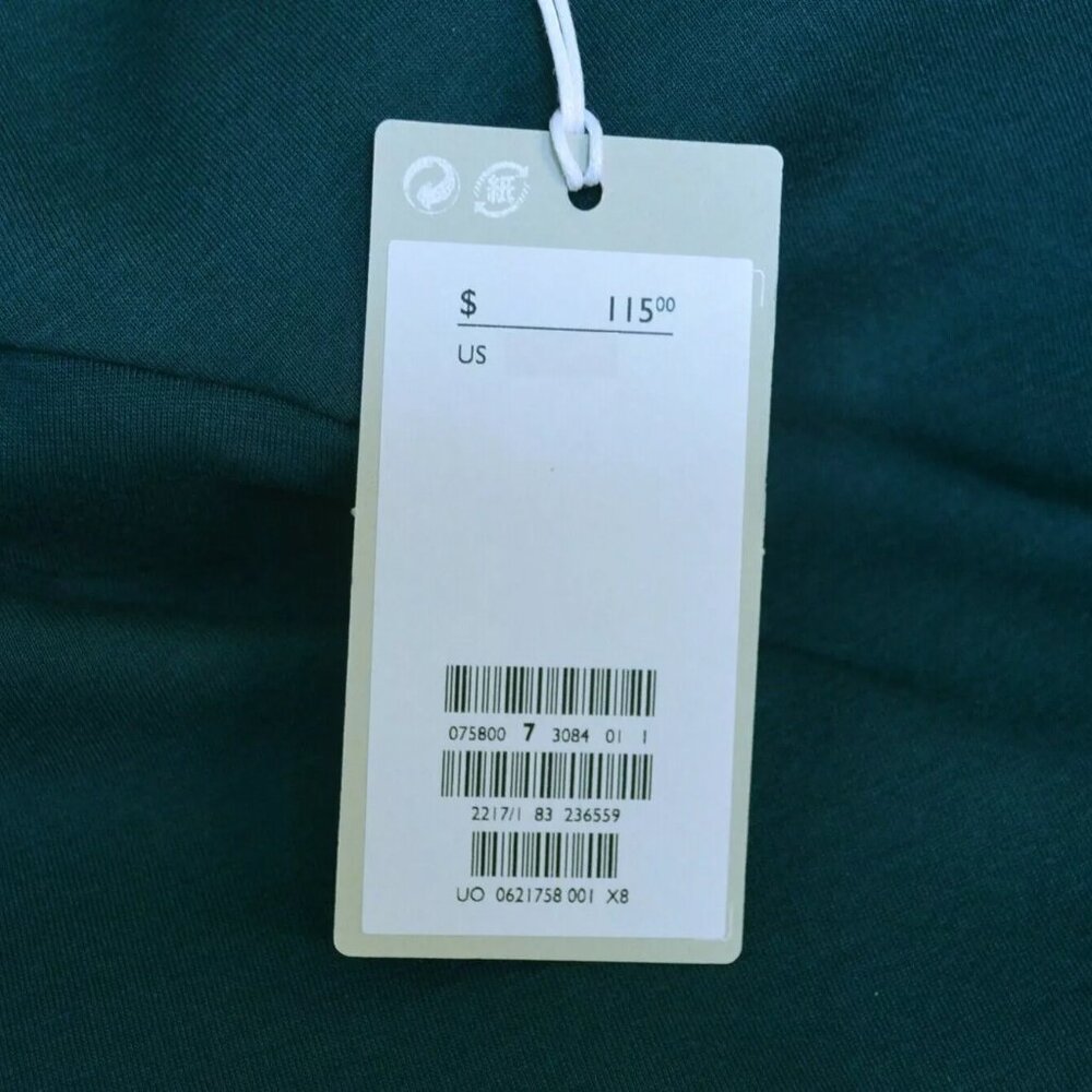 COS Scuba dress Teal classy long sleeve folded cowl neck size XS $115 tag NWT - Picture 4 of 5